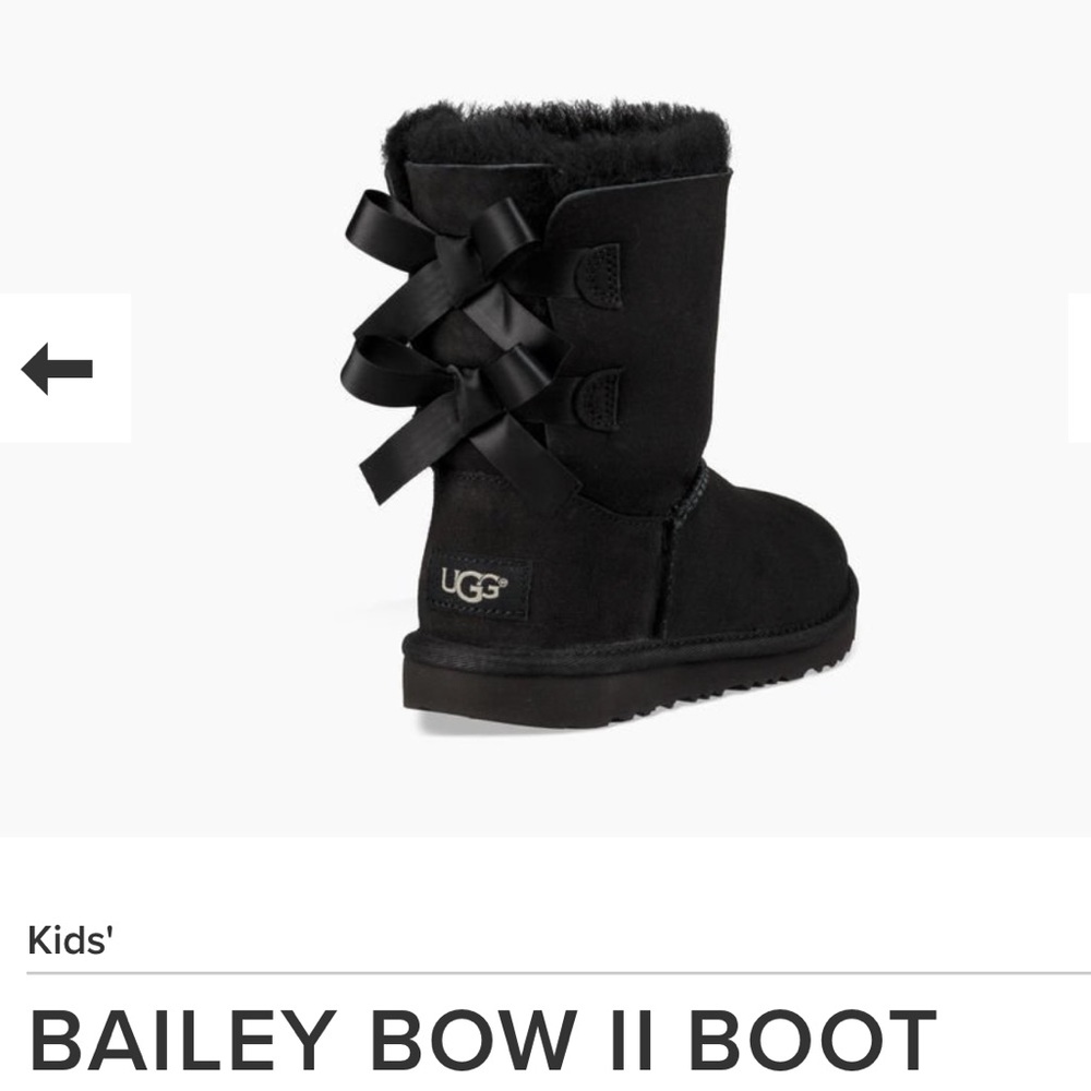 Black Ugg Bow boot - Picture 3 of 3